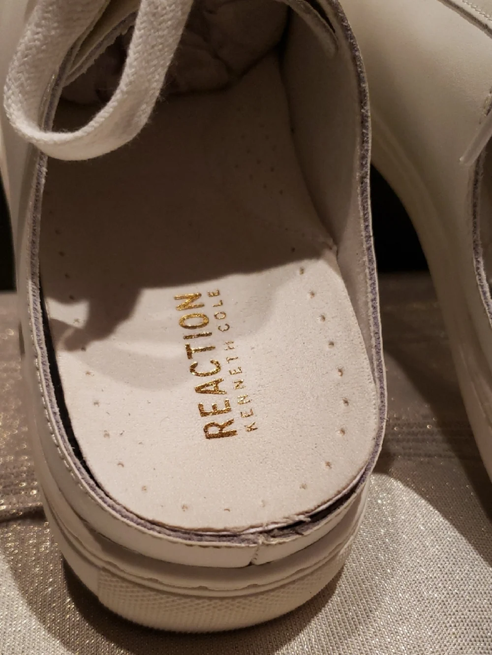 Kenneth Cole NWOT Flats Leather Low-Top Lace Mule Sneakers Open Back Clog Womens